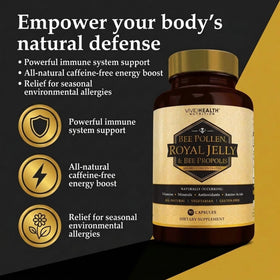 Vivid Health Nutrition Gelée Royale 90 Caps avec étiquette détaillée