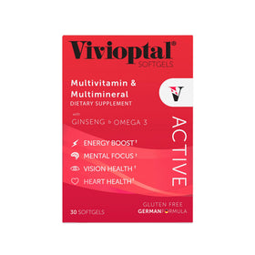 Vivioptal Active 30 gélules, vue arrière de l'emballage