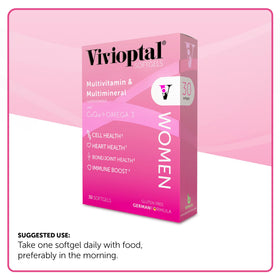 Vivioptal Femmes Multivitamines 30 Capsules, côté gauche