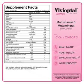 Vivioptal Femmes Multivitamines 30 Capsules, mise en scène sur une table
