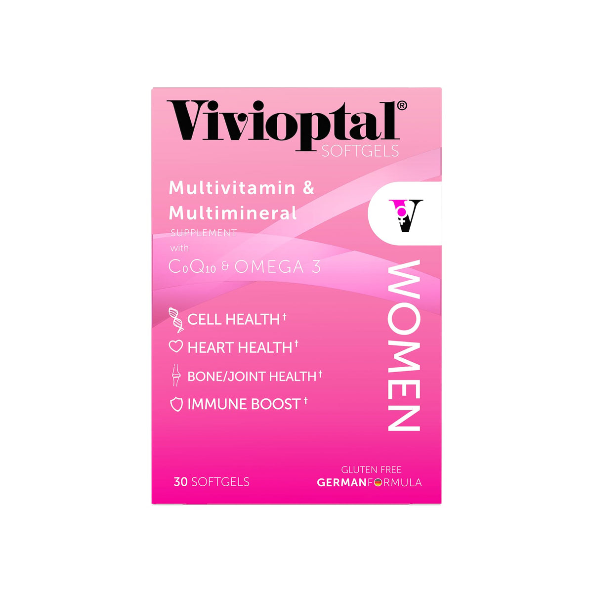 Vivioptal Femmes Multivitamines 30 Capsules, vue arrière