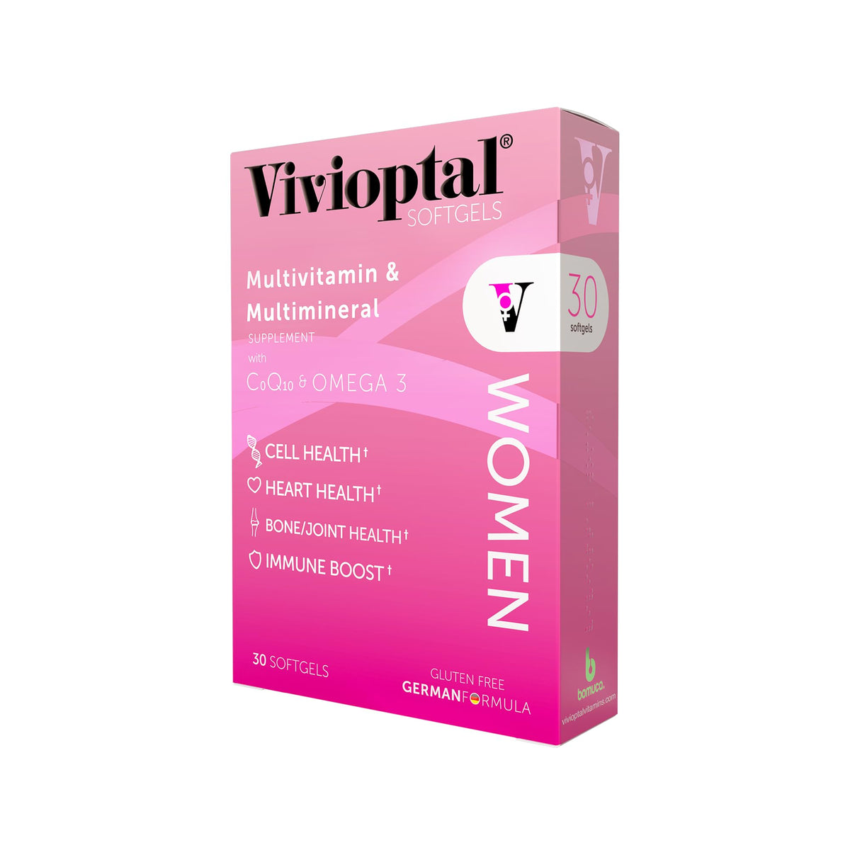 Vivioptal Femmes Multivitamines 30 Capsules, vue de face