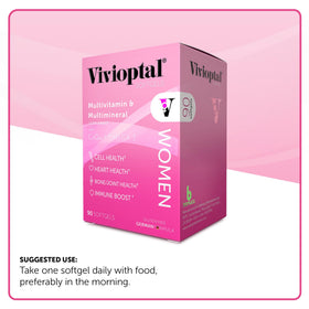 Vivioptal Femmes Multivitamines 90 Capsules avec étiquette