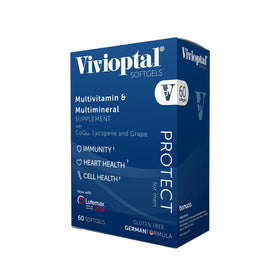 Vivioptal Men 60 capsules, vue de l'avant avec l'emballage