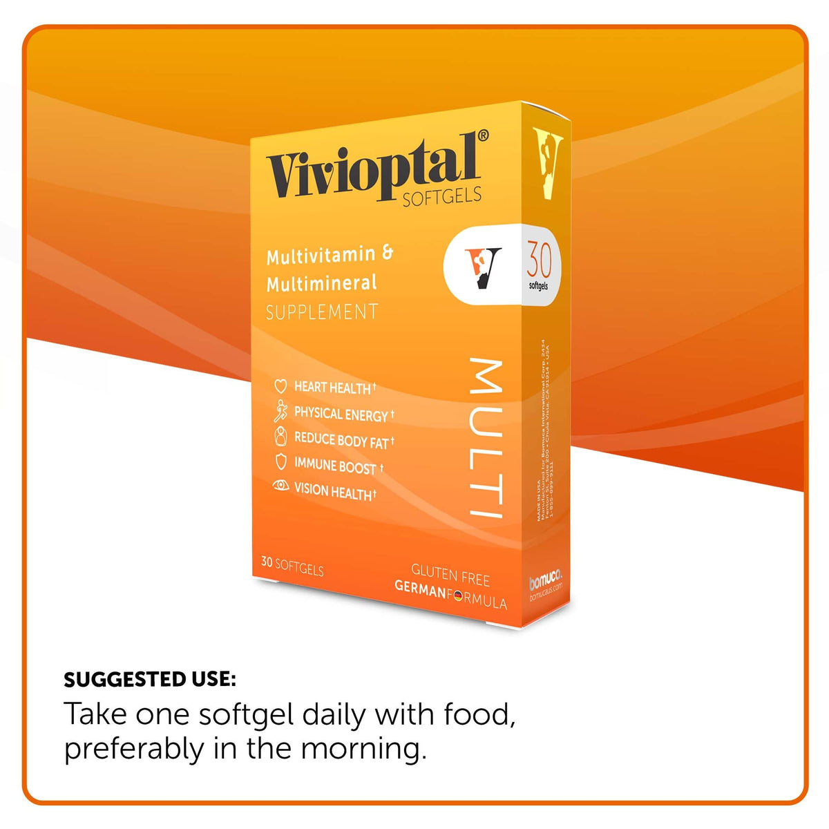 Vivioptal Multivitamines 30 gélules, gélules dans une main