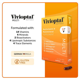 Vivioptal Multivitamines 30 gélules, présentation des gélules