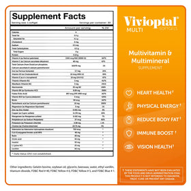 Vivioptal Multivitamines 30 gélules, vue de côté de l'emballage