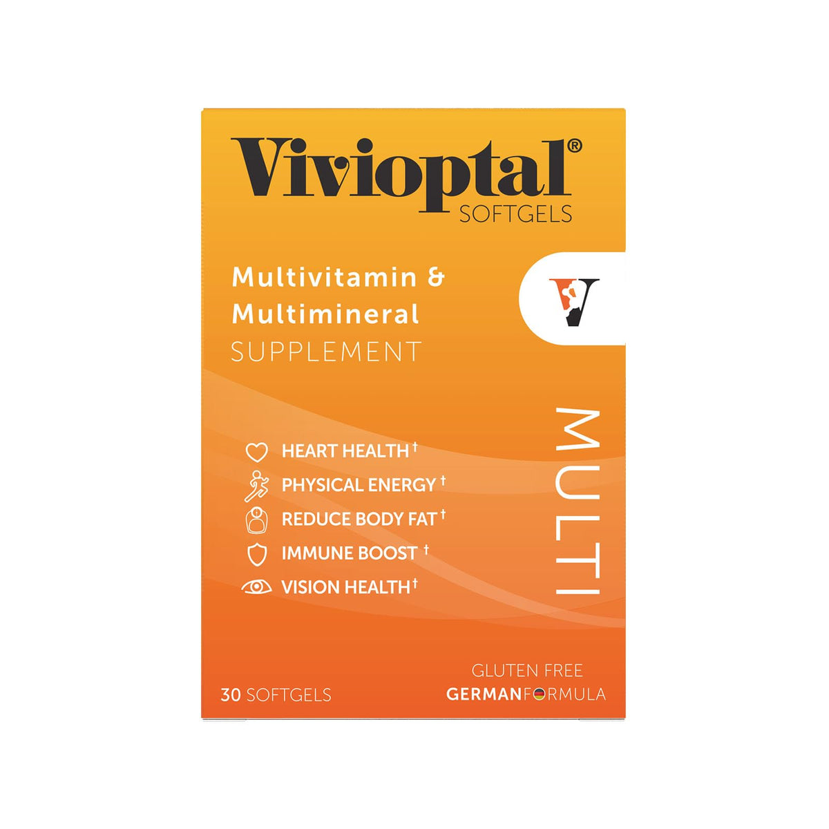 Vivioptal Multivitamines 30 gélules, vue de l'arrière de l'emballage