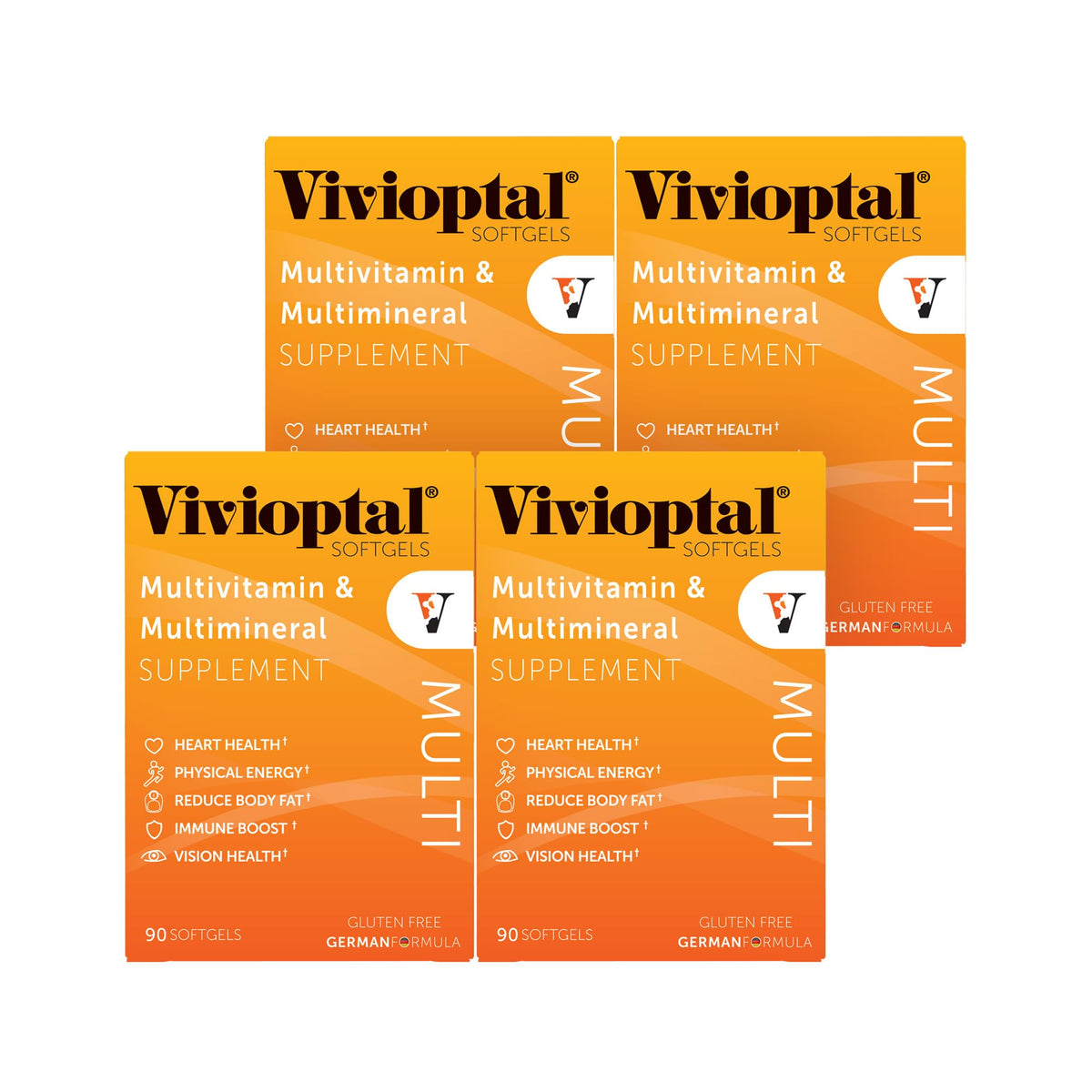 Vivioptal Multivitamines 90 gélules molles vue de face