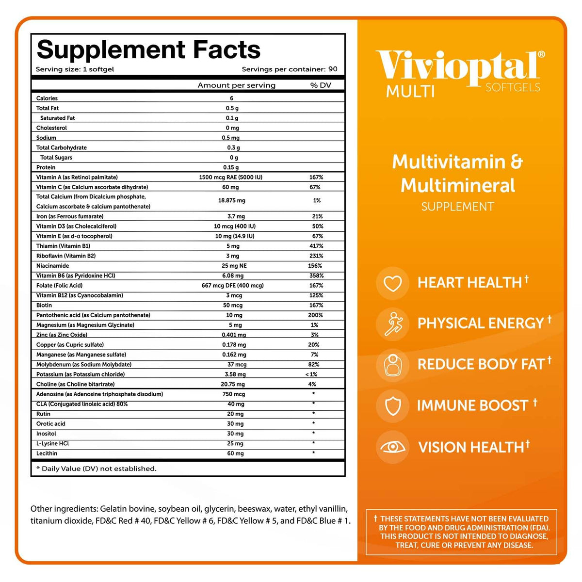 Vivioptal Multivitamines gélules molles avec un style de vie actif