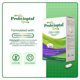 Vivioptal Probvioptal capsules avec un verre d'eau