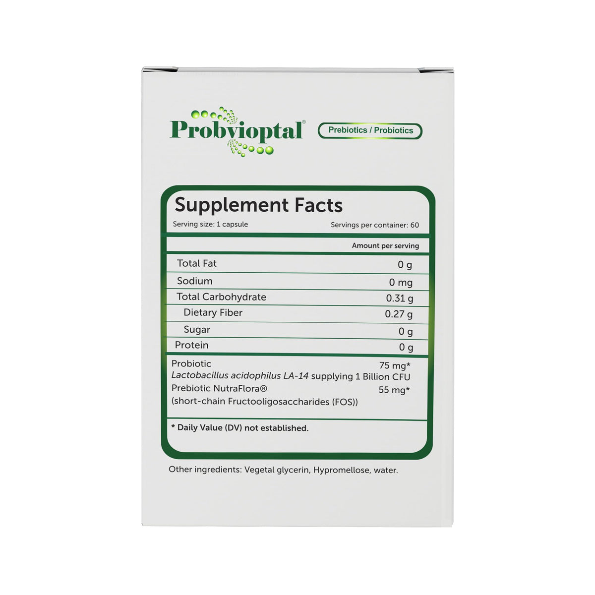 Vivioptal Probvioptal capsules sur une surface blanche