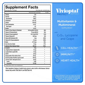 Vivioptal Vitamins capsules sur une surface blanche