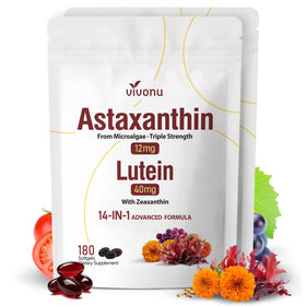 VivoNu Astaxanthine 12mg et Lutéine 40mg gélules avant