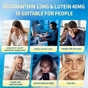 VivoNu Astaxanthine 12mg et Lutéine 40mg gélules avec ingrédients