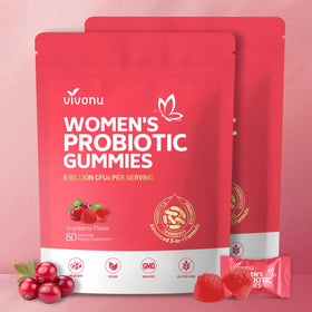 VivoNu gummies probiotiques féminins, sachet de 60 unités