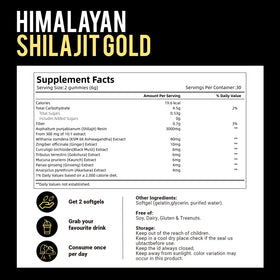 VivoNu Gummies Shilajit 200g sur une table