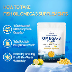 VivoNu Huile de Poisson Omega 3 300 gélules côté