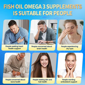 VivoNu Huile de Poisson Omega 3 gélules sur fond blanc