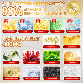 VivoNu NMN 2000mg capsules sur fond blanc