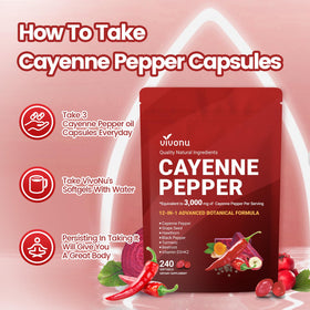 VivoNu poivre de cayenne en gélules avec bouteille