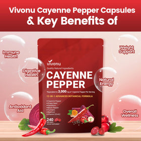 VivoNu supplément poivre de cayenne en sachets