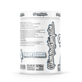 VMI Sports Creatine Monohydrate contenant ouvert avec poudre
