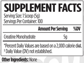 VMI Sports Creatine Monohydrate dose de 5g dans une cuillère