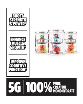 VMI Sports Créatine Monohydrate Poudre 440g de dos avec informations nutritionnelles