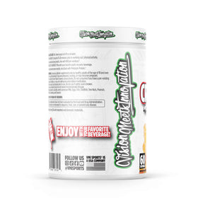 VMI Sports Créatine Monohydrate Poudre 440g sur une table avec des accessoires de sport