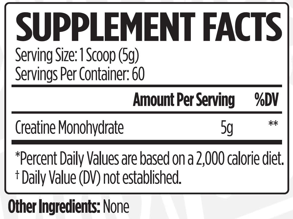 VMI Sports Créatine Monohydrate Poudre Pure 300g et cuillère de dosage