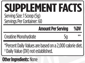 VMI Sports Créatine Monohydrate Poudre Pure 300g et cuillère de dosage