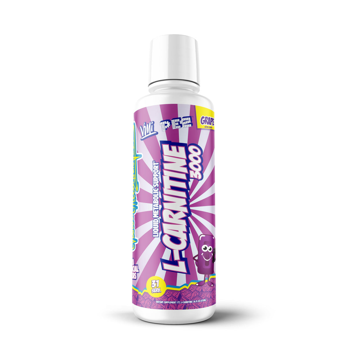 VMI Sports L-Carnitine 3000 Liquide 3000 mg goût raisin PEZ vue avant