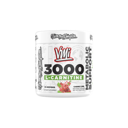 VMI Sports L-Carnitine 3000 Poudre 3000 mg en pot avec étiquette Cerise Lime