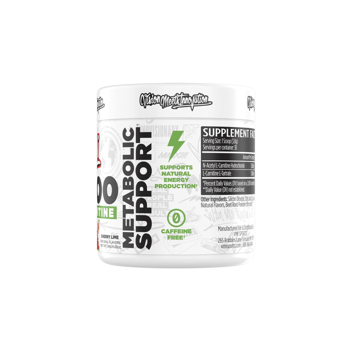 VMI Sports L-Carnitine 3000 Poudre 3000 mg en poudre dans une cuillère