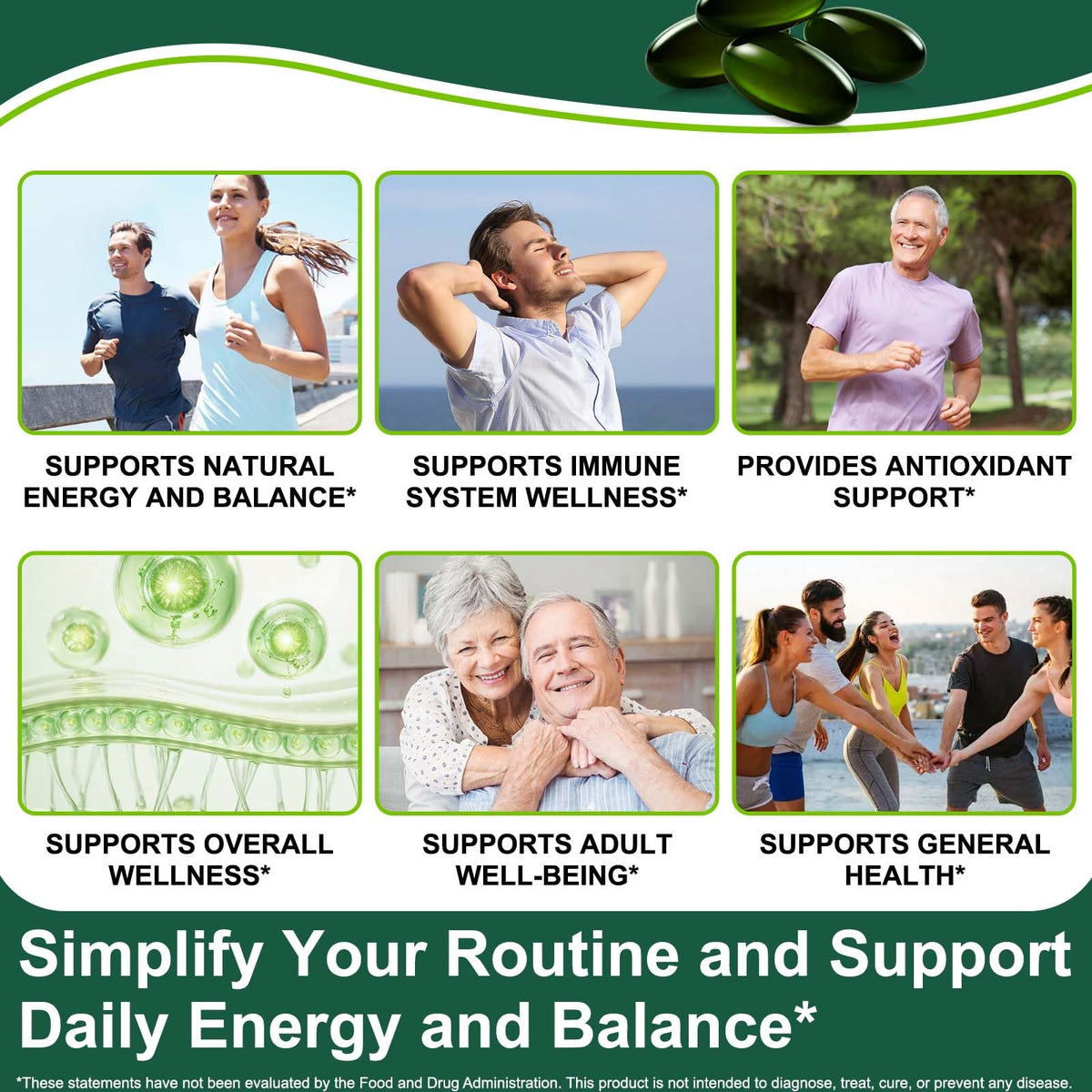 VOGSIG Capsules de Spiruline Chlorella Bio 300 Softgels en gros plan