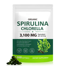 VOGSIG Capsules de Spiruline Chlorella Bio 300 Softgels vue de face