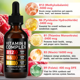 VOGSIG Complexe de Vitamines B avec gouttes sur une cuillère