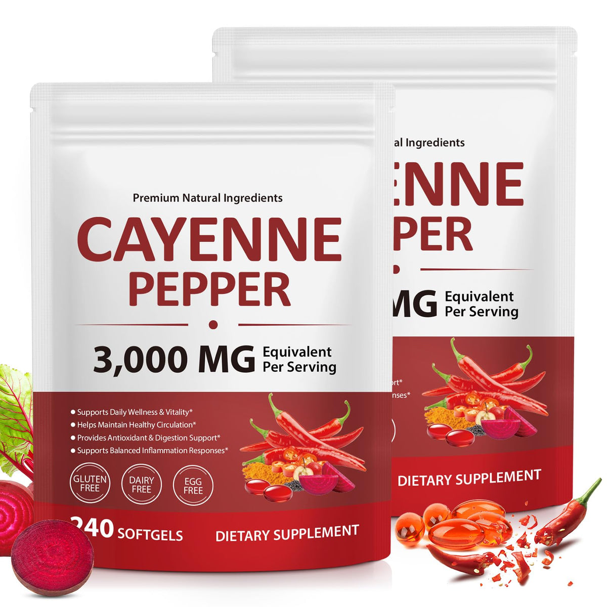 VOGSIG Gélules de Poivre de Cayenne 240 Capsules vue avant