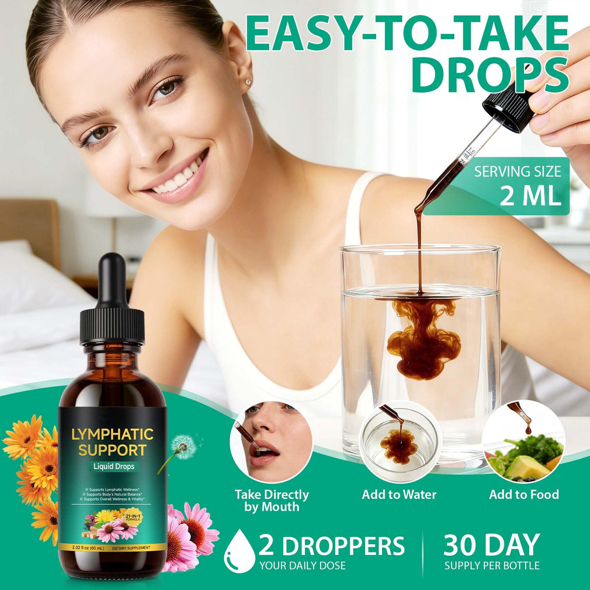 VOGSIG Gouttes de Drainage Lymphatique 60 ml - arrière du flacon
