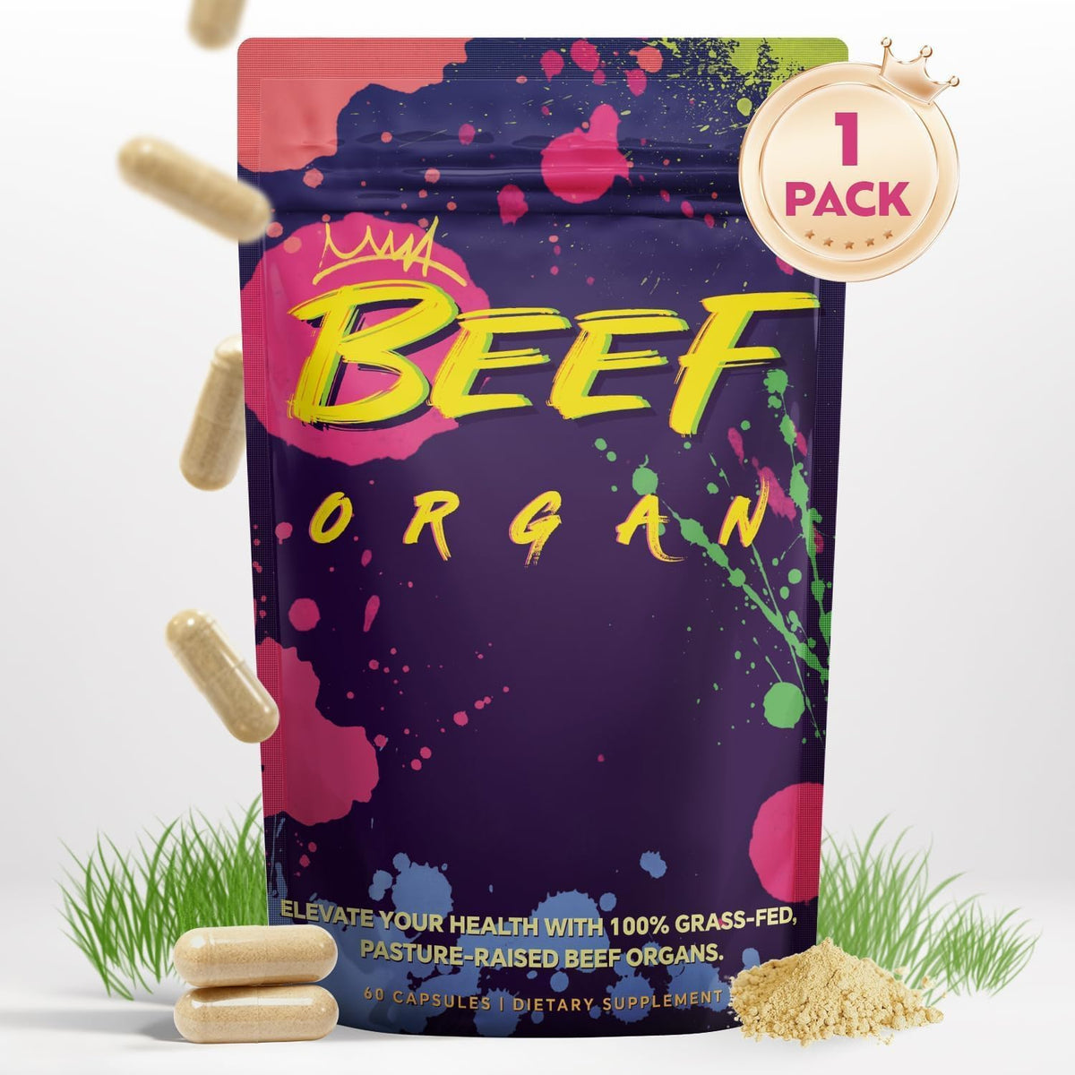 VoloZionX Complément Alimentaire Organes de Bœuf - Boîte avec capsules