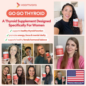 VoomVaya Go Go Thyroid capsules en gros plan