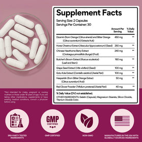 VoomVaya Vein Away capsules en main
