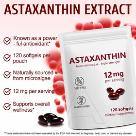 Vortexonix Astaxanthin 12mg gélules arrière