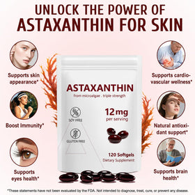Vortexonix Astaxanthin 12mg gélules côté
