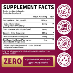 VPKIN Capsules de Betterave 2555mg avec un verre d'eau
