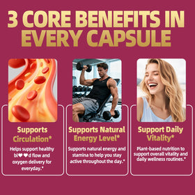 VPKIN Capsules de Betterave 2555mg ouvertes pour montrer les capsules
