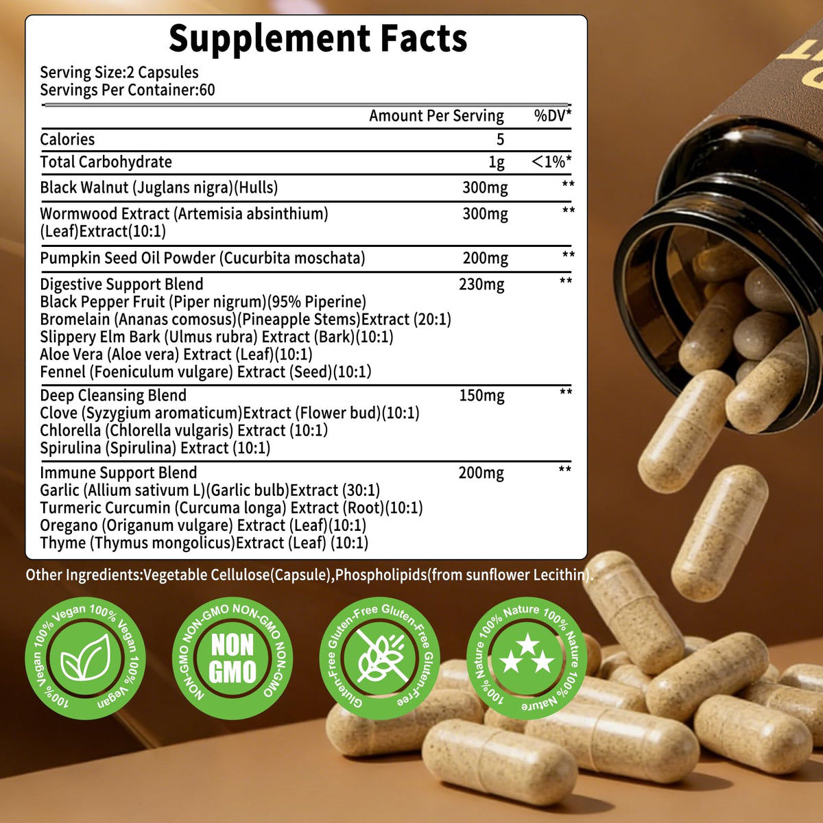 VPKIN Nettoyage 18-en-1 capsules avec vue rapprochée