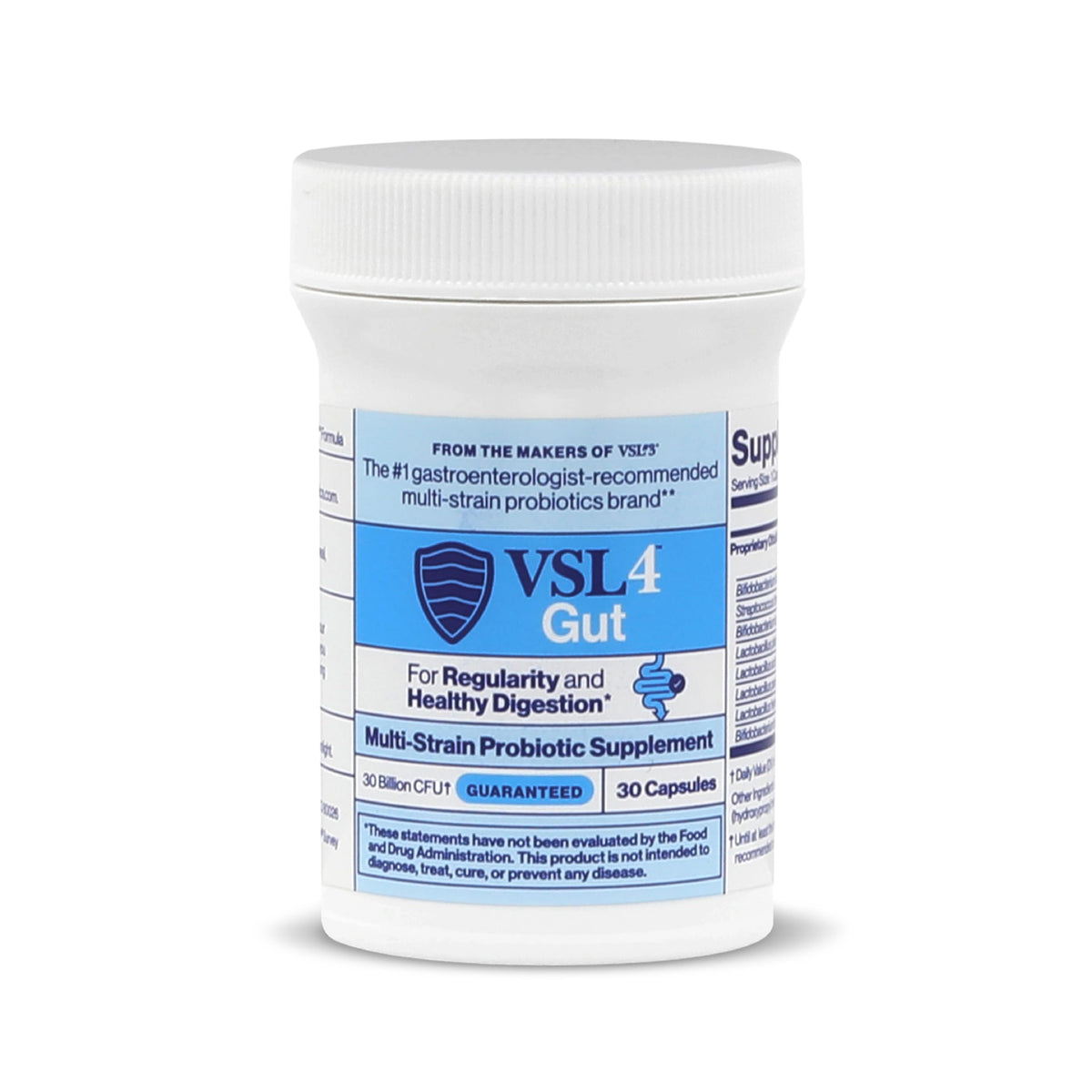 VSL4 Complément Alimentaire Probiotique 30 Capsules avec étiquette