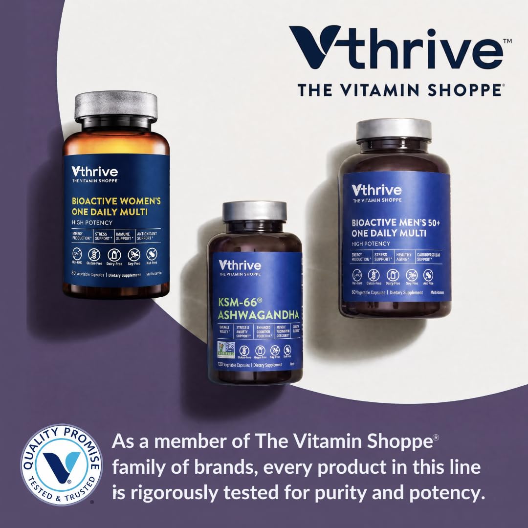 Vthrive Multivitamine BioActive Men 50+ Capsules sur un fond blanc